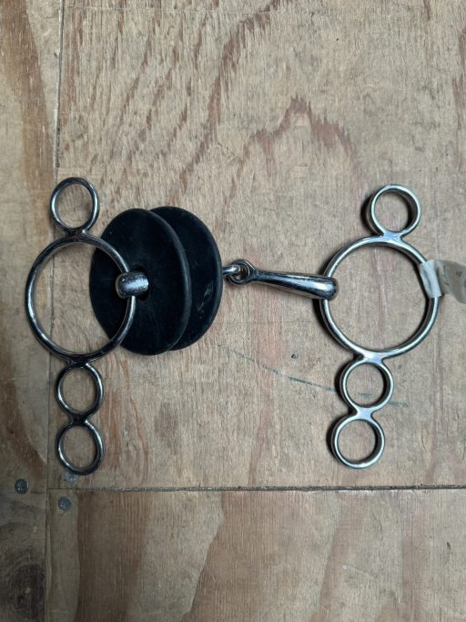 5” koorsteel gag with rubber cheek pieces black