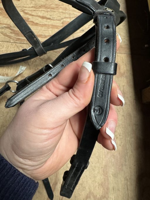 FULL black grackle bridle with diamanté browband - Image 6