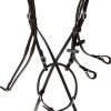 Full size black cross over bitless bridle and reins, in lovely condition