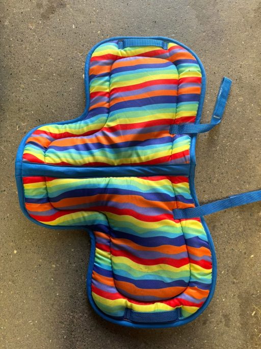 Thick rainbow saddle pad, suit pony saddle (max 15”) or cub saddle - Image 3
