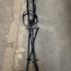 Cob dark brown bridle, full size reins with hanging cheek 4.5” snaffle - Image 2