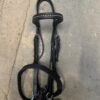 Cob dark brown bridle, full size reins with hanging cheek 4.5” snaffle