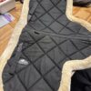 Full black numnah with faux fur - Image 3