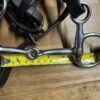 Cob dark brown bridle, full size reins with hanging cheek 4.5” snaffle - Image 5